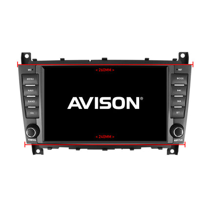 Navigation für Mercedes W203 W209 CLS CLK | Carplay | Android | DAB | Bluetooth