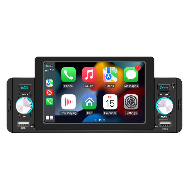 1 DIN 5" Autoradio mit CarPlay und Android Auto