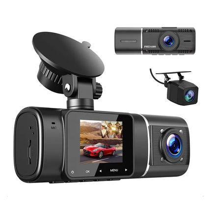 Avison Triple Dashcam mit IPS-Bildschirm und 64GB