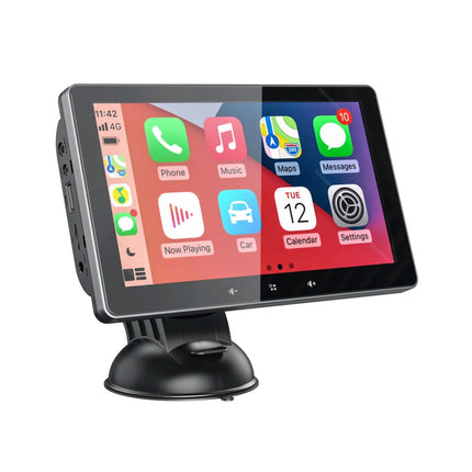 Tragbares Navigationssystem mit CarPlay und Android Auto | 7 Zoll | Bluetooth | FM-Transmitter | AUX