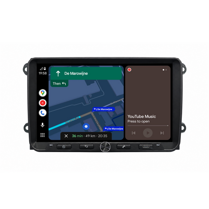 9" QLED Autoradio mit Navigation für VW, Seat & Skoda – kabelloses CarPlay & Android Auto – AVN-R599