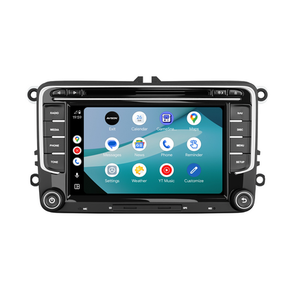 Navigation für VW Seat & Skoda 7" | Carplay | Android | WIFI | DAB+ | 128GB