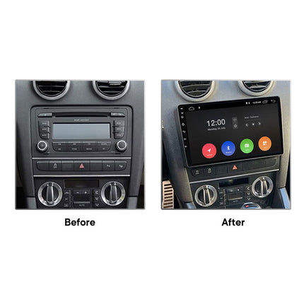 Navigation für Audi A3 mit 9 Zoll Bildschirm | Carplay | Android Auto | DAB | Bluetooth | 64 GB