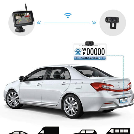 Kabelloses Rückfahrkamera-Set | Auto | Caravan | SUV | Universal | 10M